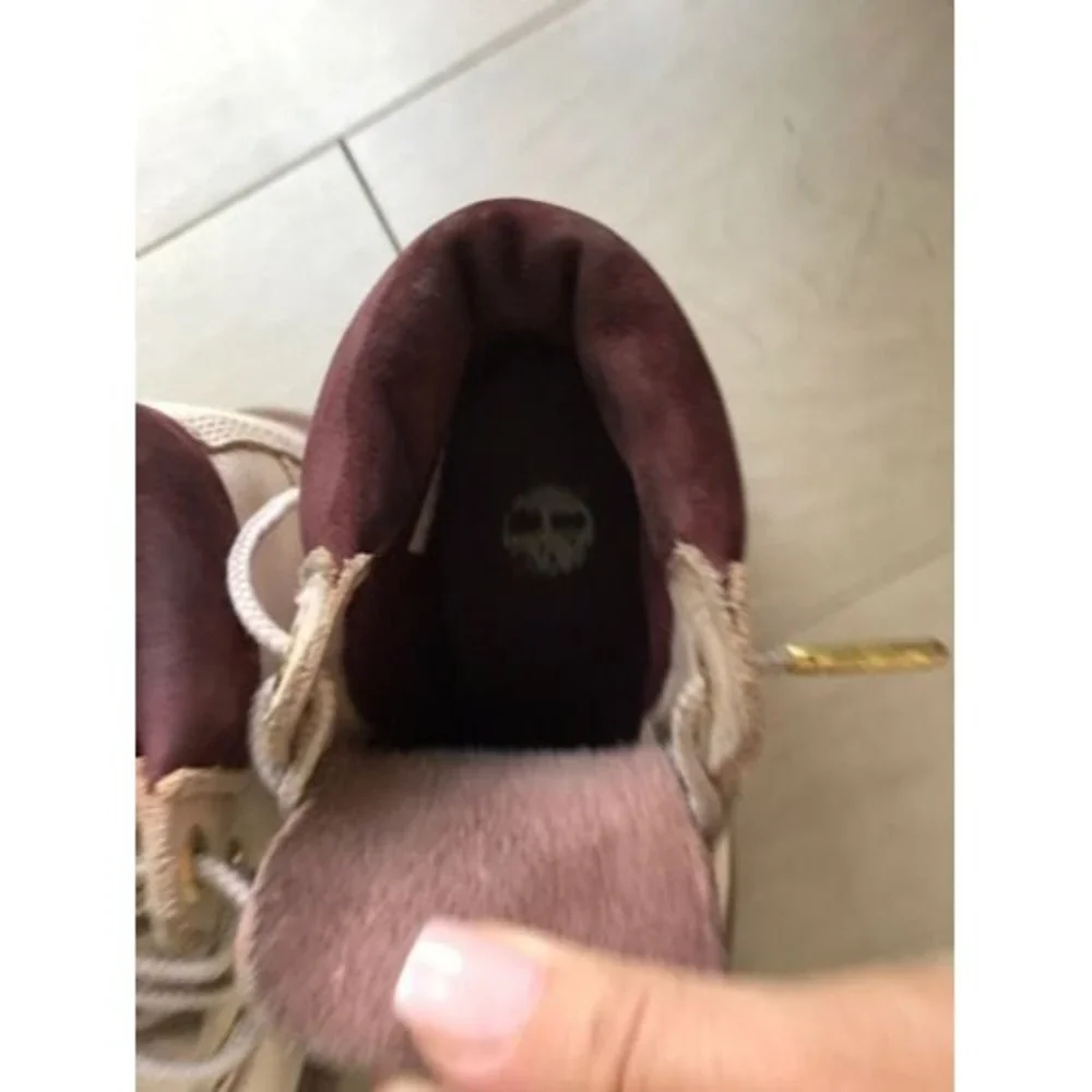 Timberland Girls Ankle Boots A1630 Taupe Lace Up Size 13 Nubuck Leather